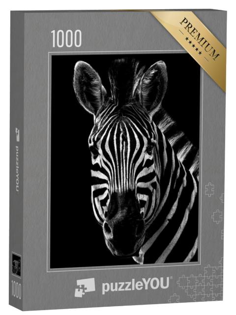 Puzzel 1000 stukjes „Portret van een zebra“