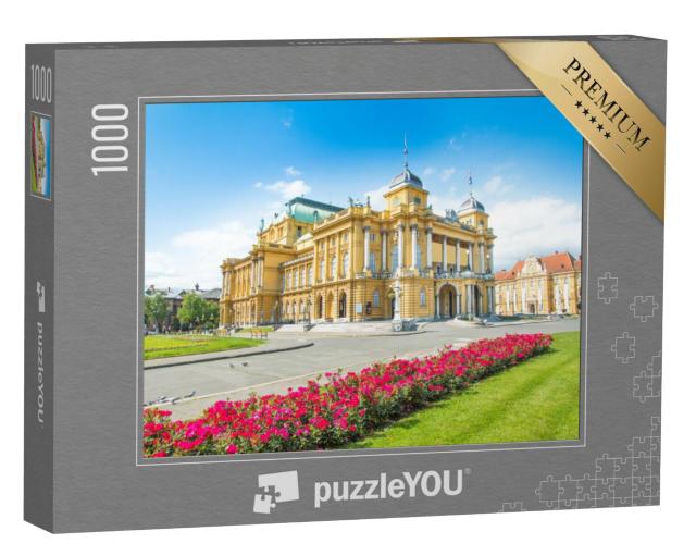 Puzzel 1000 stukjes „Kroatisch Nationaal Theater in Zagreb“