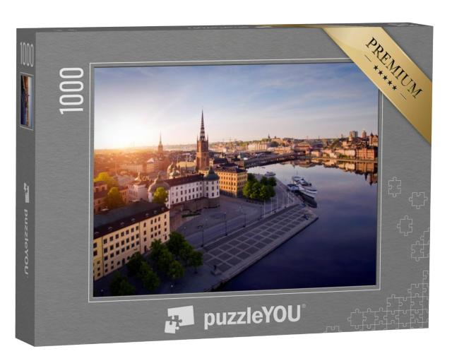 Puzzel 1000 stukjes „Luchtfoto van de stad Stockholm“