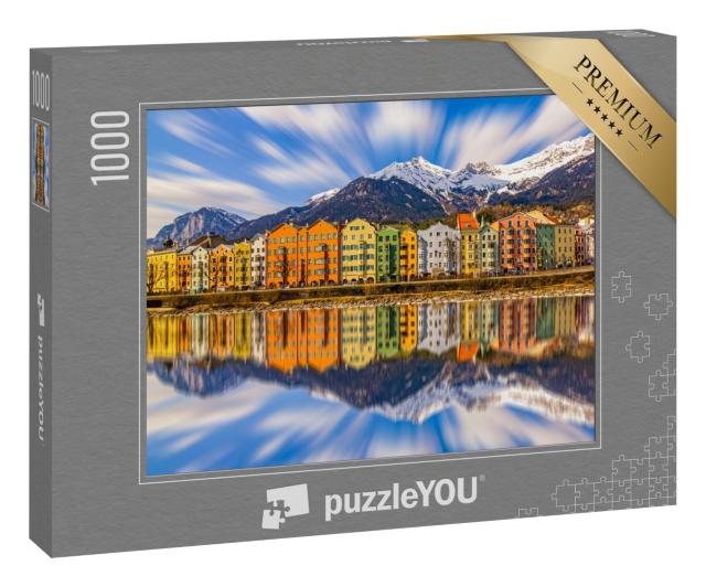 Puzzle 1000 Teile „Bunte Häuser in Innsbruck, Österreich“