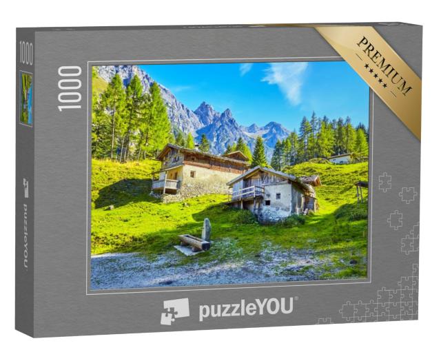 Puzzel 1000 stukjes „Oude bergboerderij in het Stubaital, Tirol, Oostenrijk“