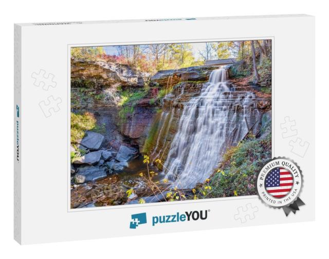 Beautiful Brandy Wine Falls in Cuyahoga Valley National P... Jigsaw Puzzle