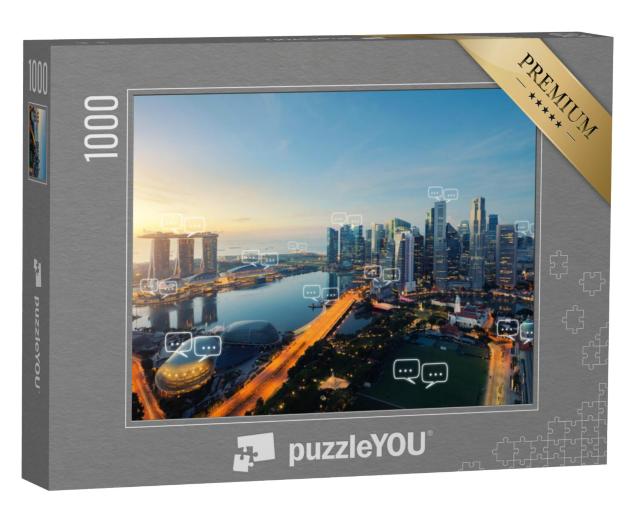 Puzzel 1000 stukjes „Communicatie in Singapore“