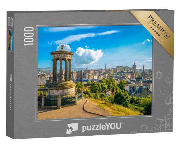 Puzzel 1000 stukjes „Prachtig uitzicht over Edinburgh, hoofdstad van Schotland“