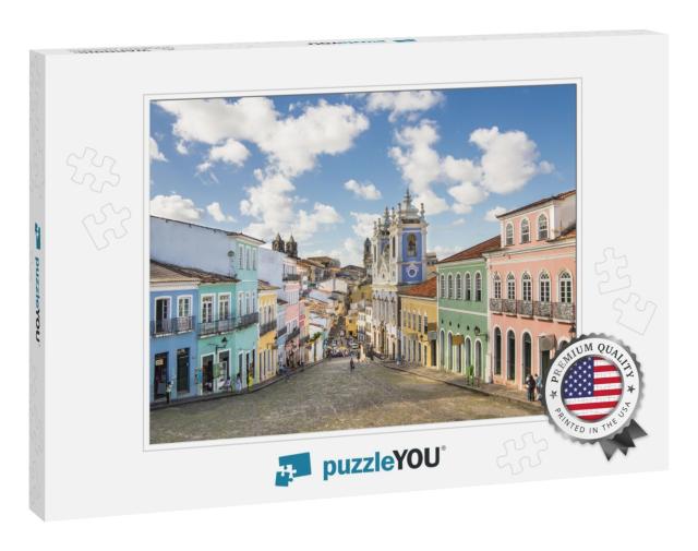 Pelourinho in Salvador Da Bahia, Brazil... Jigsaw Puzzle