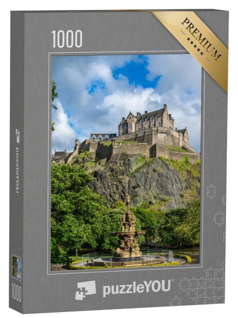 Puzzel 1000 stukjes „Kasteel van Edinburgh, Schotland, vanaf Princes Street Gardens“