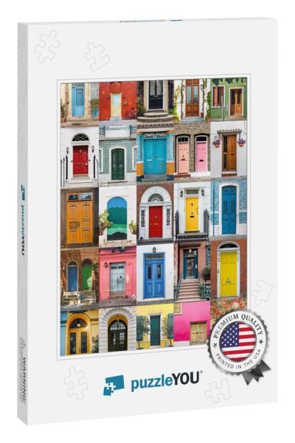 Colorful Collection of Entrance Doors from Around the Wor... Jigsaw Puzzle