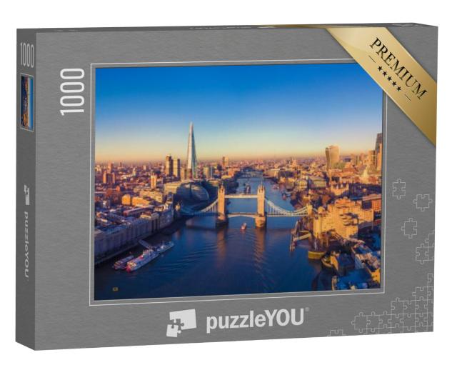 Puzzel 1000 stukjes „Luchtfoto van Londen en de Theems, Engeland“