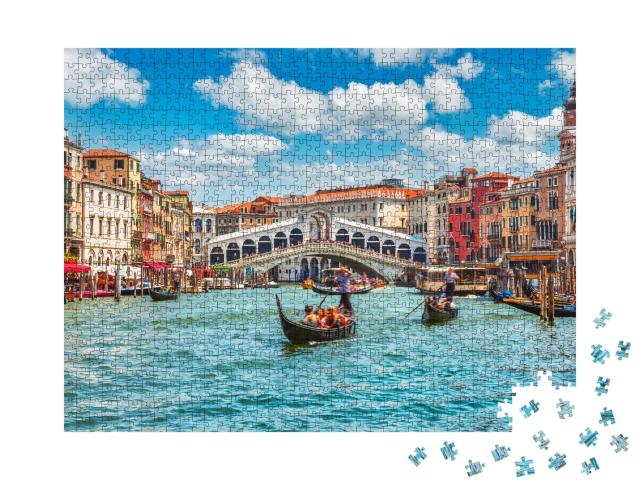Puzzle 1000 Teile „Brücke Rialto auf dem Canal Grande in Venedig, Italien“