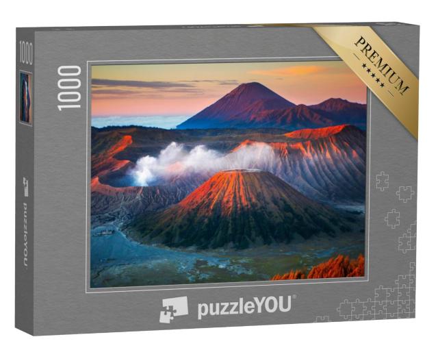 Puzzel 1000 stukjes „Mount Bromo is een actieve vulkaan en onderdeel van het Tengger massief in Indonesië.“