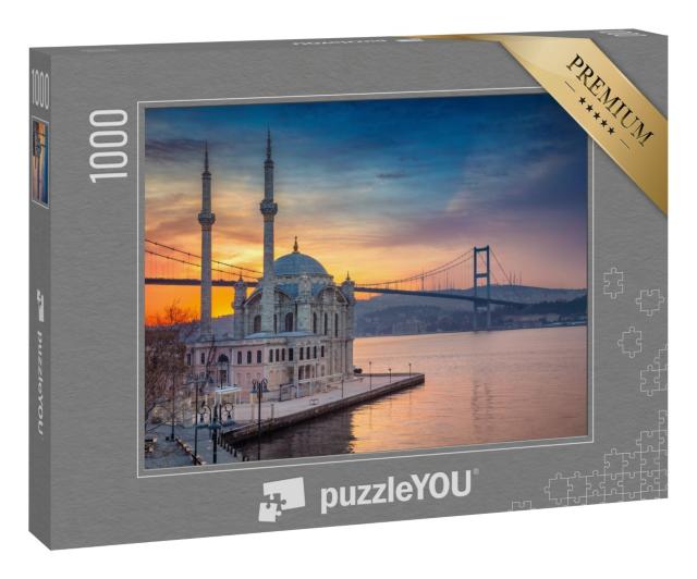 Puzzle 1000 Teile „Moschee mit Brücke über den Bosporus, Istanbul, Türkei“