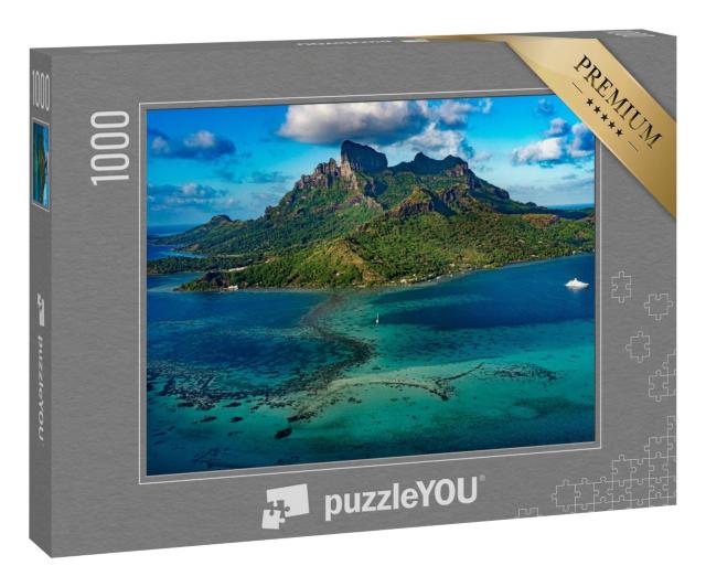 Puzzle 100 Teile „Bora Bora Luftbild Panorama Landschaft Französisch-Polynesien“