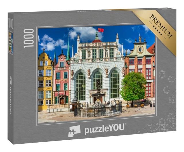 Puzzle „Architektur der Altstadt Danzig mit Artushof, Polen“