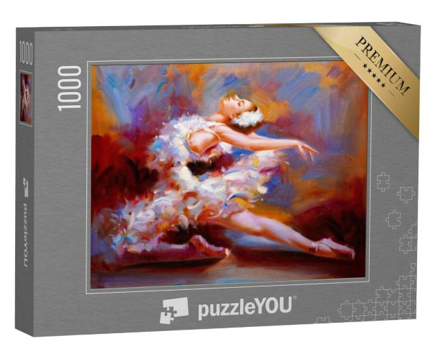 Puzzel 1000 stukjes „Olieverfschilderij, balletdanseres“