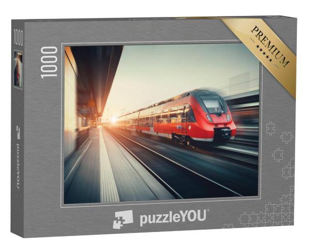 Puzzel 1000 stukjes „Trein rijdt door het station“