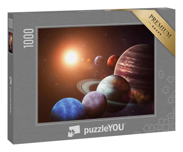 Puzzle 1000 Teile „Sonnensystem und Weltraumobjekte“