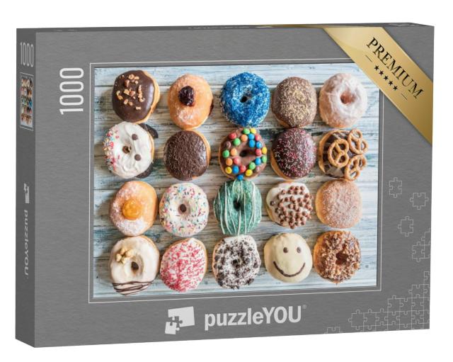 Puzzel 1000 stukjes „Heerlijke kleurrijke donuts“