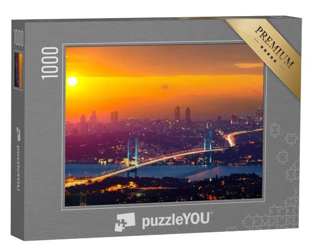 Puzzel 1000 stukjes „Adembenemende zonsondergang boven Istanbul, Turkije“