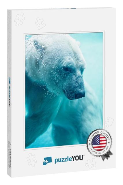 Polar Bear Underwater with Bubbles... Jigsaw Puzzle