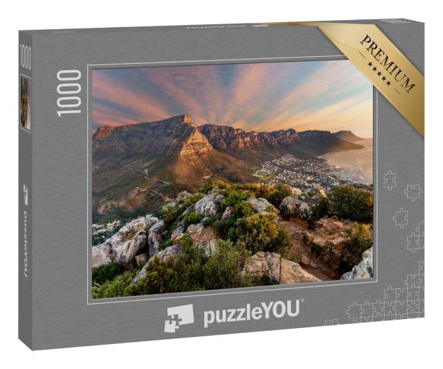 Puzzle 1000 Teile „Sonnenuntergang am Tafelberg“