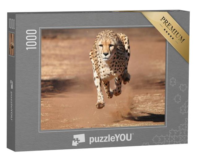 Puzzel 1000 stukjes „Cheetah rent, helemaal in de lucht“