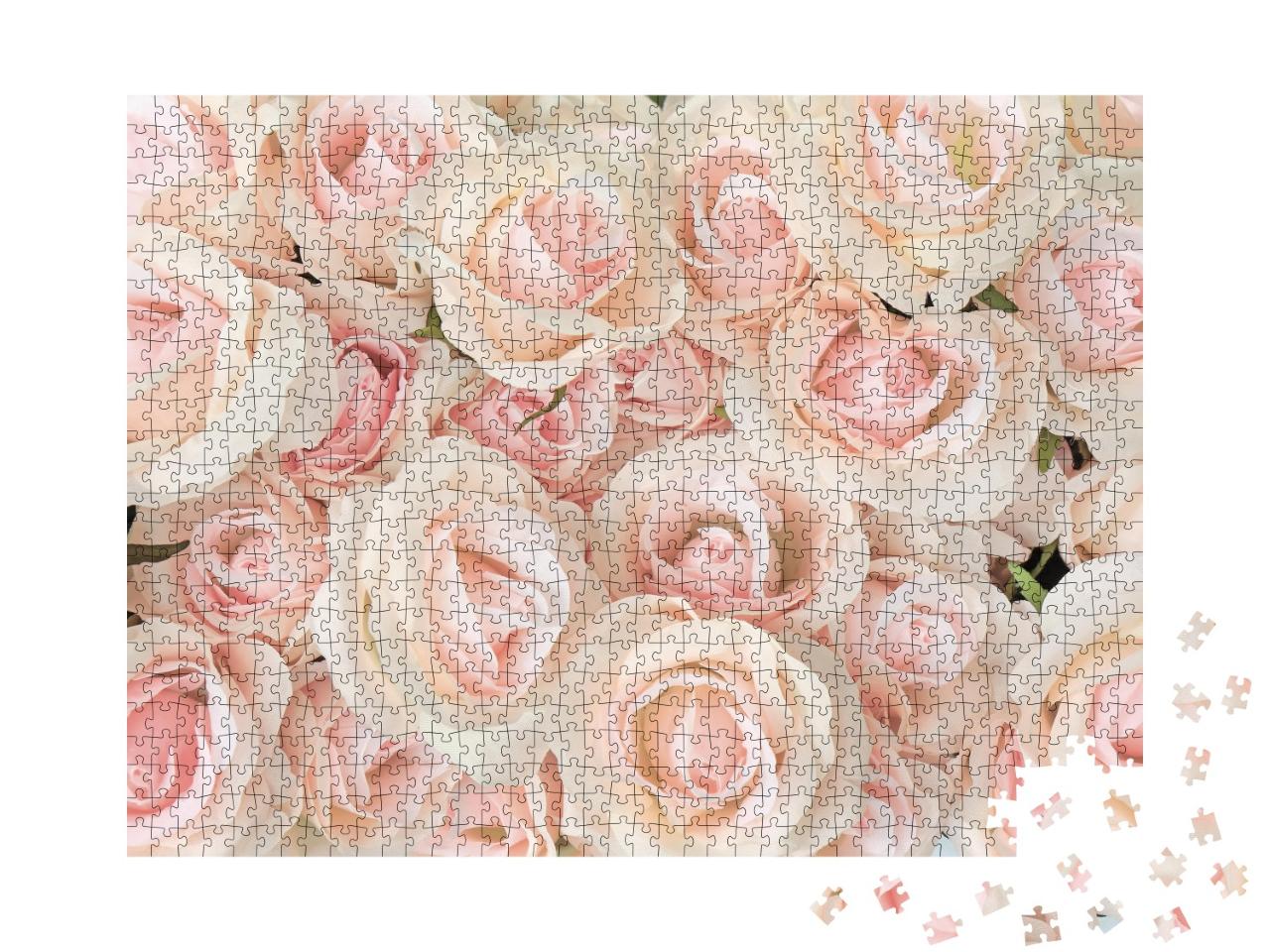 Puzzle 1000 Teile „Rosa Rose für Hintergründe“