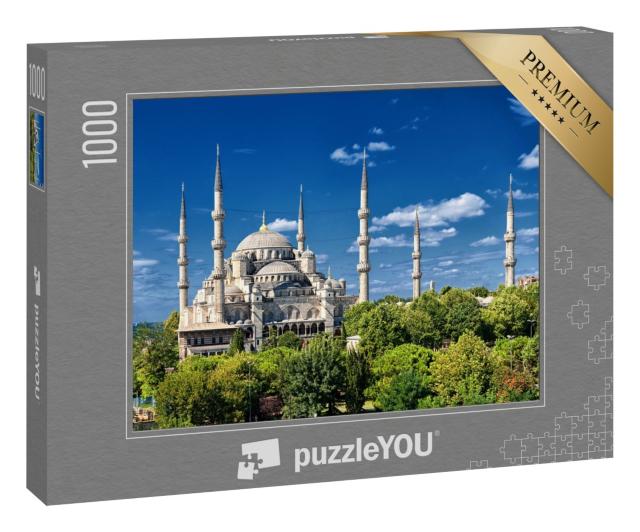 Puzzle 1000 Teile „Aufnahme der Blauen Moschee, Istanbul, Türkei“