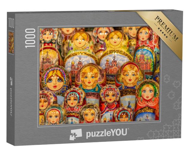 Puzzel 1000 stukjes „Matroesjka poppen, Rusland“