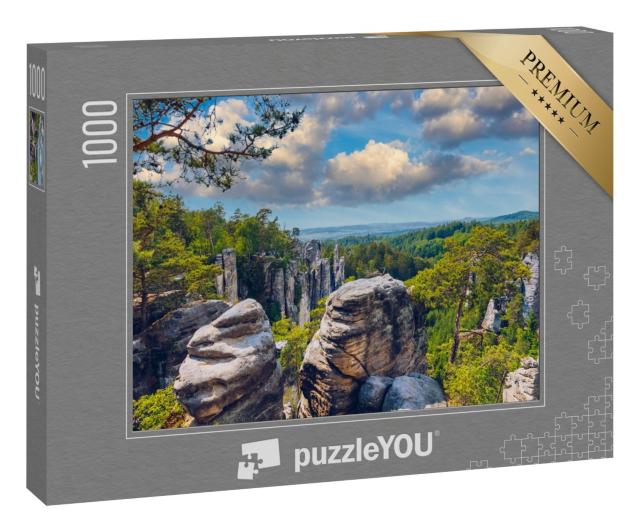 Puzzle 1000 Teile „Prachov-Felsen, Felsformation in der Region Cesky Raj, Tschechische Republik“