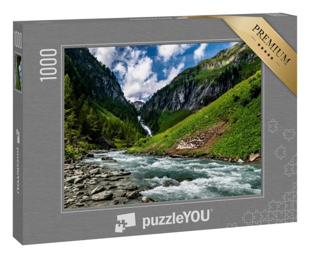 Puzzle 1000 Teile „Umbaltal Wasserfälle im Nationalpark Hohe Tauern“