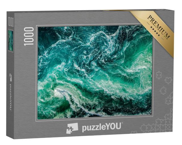 Puzzel 1000 stukjes „Draaikolk van de Saltstraumen maalstroom, Nordland, Noorwegen“