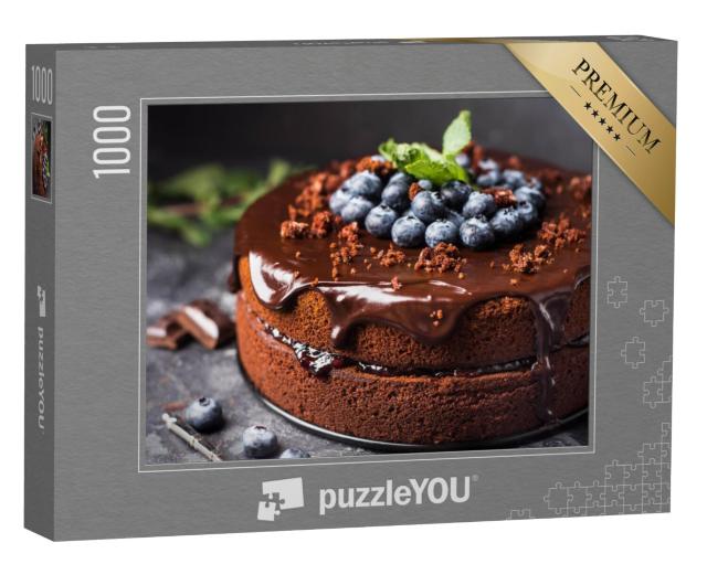 Puzzel 1000 stukjes „Valentijnstaart, moederdagtaart, verjaardagstaart: Hartvorm“