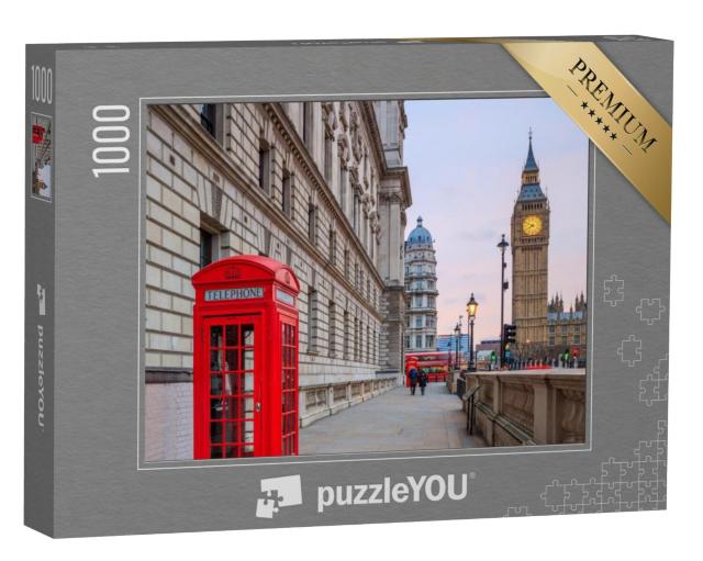 Puzzel 1000 stukjes „Avondlijke skyline van Londen met de Big Ben en de Houses of Parliament“