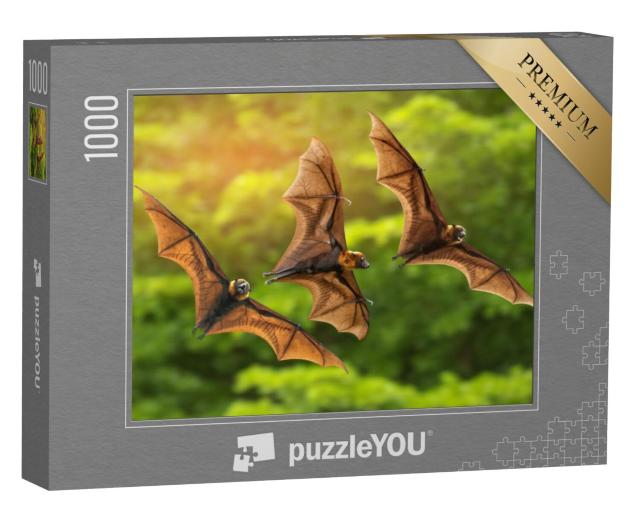 Puzzel 1000 stukjes „Drie vliegende vleermuizen“