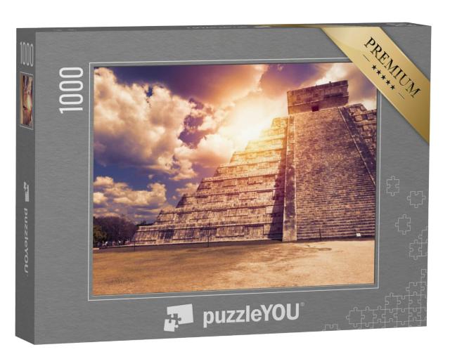 Puzzel 1000 stukjes „De Kukulkan tempel van Chichén Itzá, Maya piramide in Yucatan, Mexico“