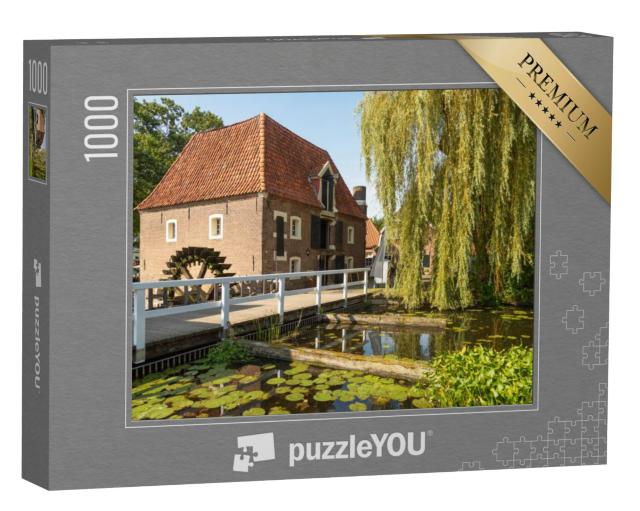 Puzzel 1000 stukjes „Watermolen en sluis in het pittoreske dorpje Borculo in de Achterhoek“