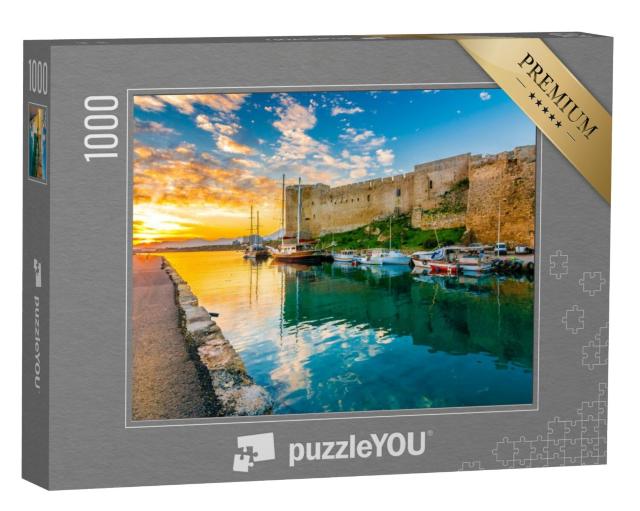 Puzzel 1000 stukjes „Het fort van Kyrenia aan de oude haven in Noord-Cyprus“