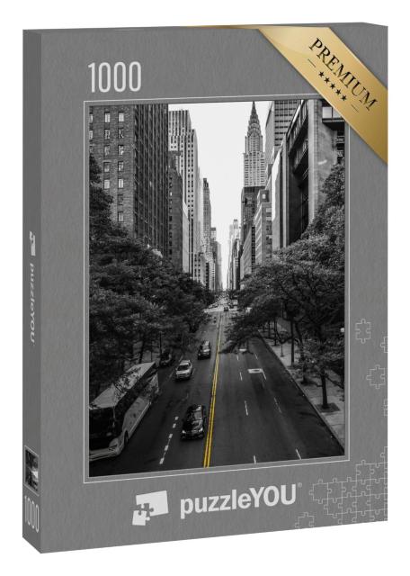 Puzzle 1000 Teile „Endlose Straße in Manhattan, New York“