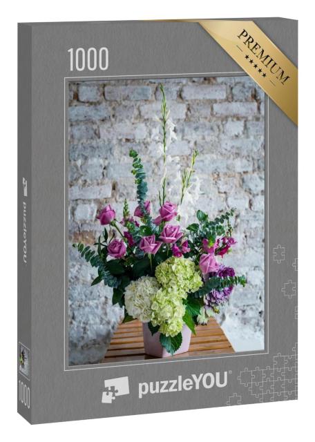 Puzzle 1000 Teile „Dekorative Blumen aus Kolumbien, Blumenarrangements“