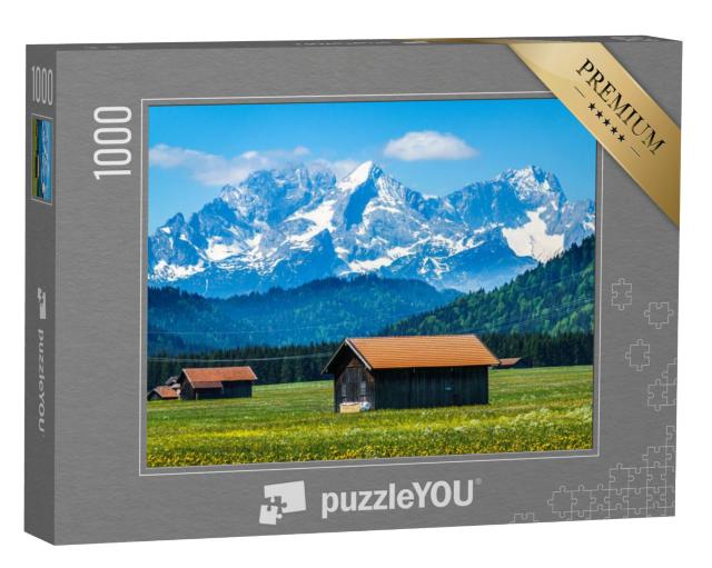 Puzzel 1000 stukjes „Landschap bij de Wetterstein bergen“