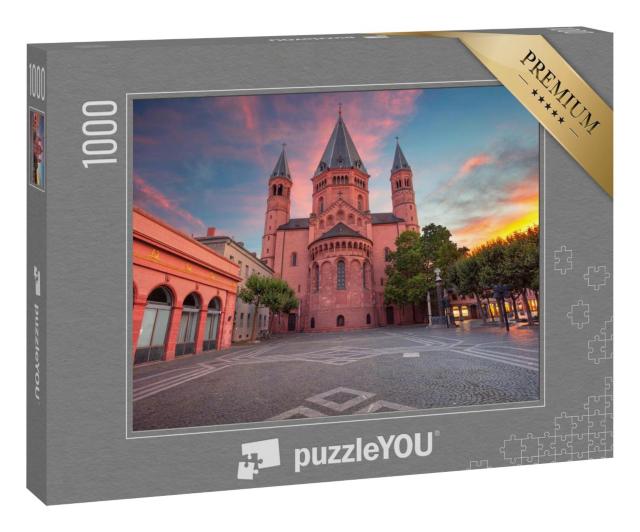 Puzzle 1000 Teile „Stadtbild Bild von Mainz mit Innenstadt und Dom“