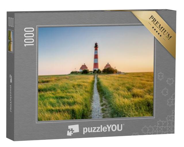 Puzzel 1000 stukjes „Vuurtoren Westerheversand, Noord-Friesland“