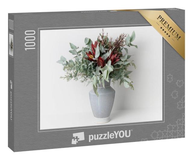 Puzzle 1000 Teile „Silvan Reds, Wattle-Laub und Eukalyptusblätter: australischer Blumenstrauß“