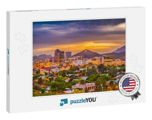 Tucson, Arizona, USA Downtown Skyline with Sentine... Jigsaw Puzzle