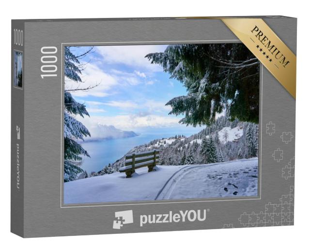 Puzzel 1000 stukjes „Winterlandschap in Luxemburg, Genève“