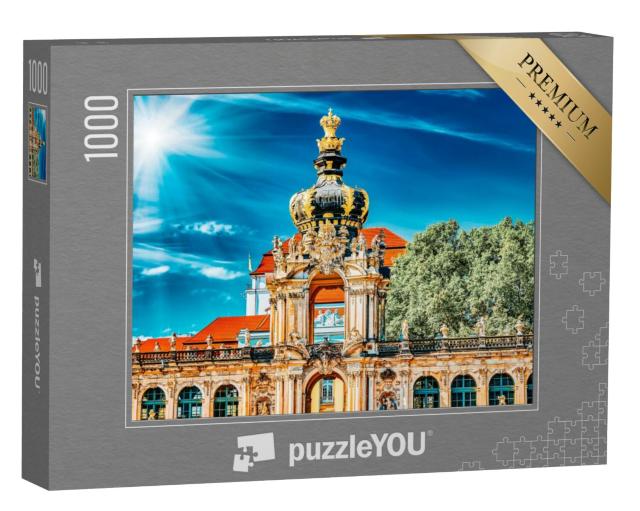 Puzzel 1000 stukjes „Basis van de Kroonpoort, Dresden Zwinger, Saksen, Duitsland“