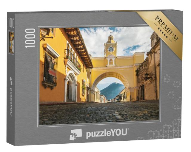 Puzzel 1000 stukjes „Spectaculair uitzicht door de Santa Catalina boog, Antigua, Guatemala“