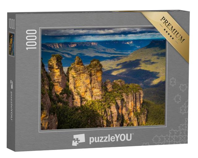 Puzzel 1000 stukjes „De beroemde zandsteenformatie Three Sisters in de Blue Mountains in New South Wales, Australië“