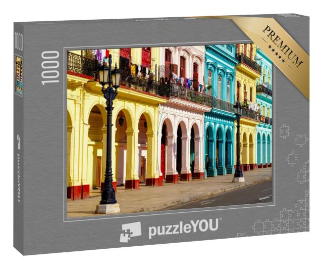 Puzzle 1000 Teile „Farbenfrohe Kolonialbauten in Alt-Havanna“