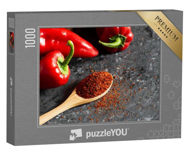 Puzzel 1000 stukjes „Verse capia peulen en chilivlokken“